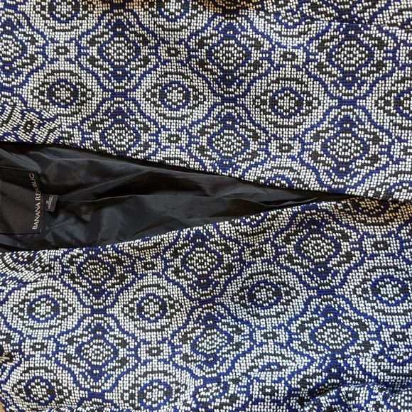 Banana Republic Colarless Tile Jacquard Print Blazer - Picture 5 of 5